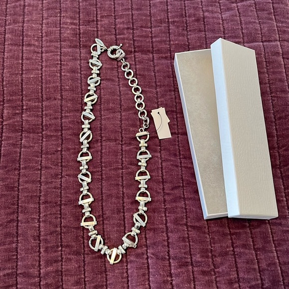 NWT Chico’s Silver Toned Link Necklace in Box. Great gift! - Picture 1 of 6